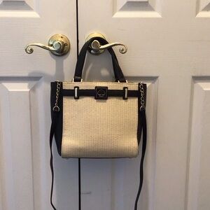 Kate Spade New York Woven Straw & Leather Crossbody‎